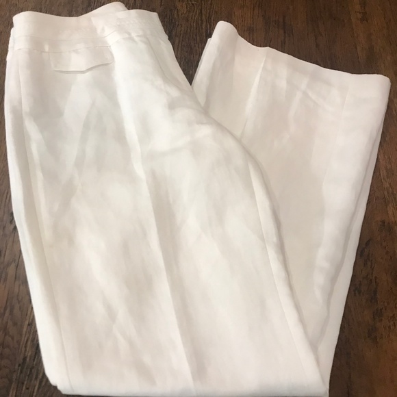 White House Black Market Legacy white linen pants - Picture 4 of 8